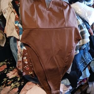 SHEIN Brown Bodysuit